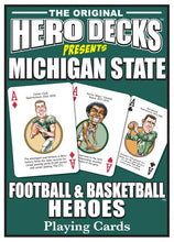 Load image into Gallery viewer, Michigan State Football & Basketball Heroes Playing Cards for Spartan Fans