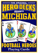Load image into Gallery viewer, Michigan Football Heroes Playing Cards for Wolverine Fans