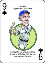 Load image into Gallery viewer, Washington Baseball Heroes Playing Cards for Nationals & Senators Fans