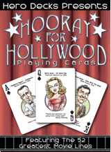 Load image into Gallery viewer, Hooray for Hollywood Playing Cards of the Greatest Movie Lines
